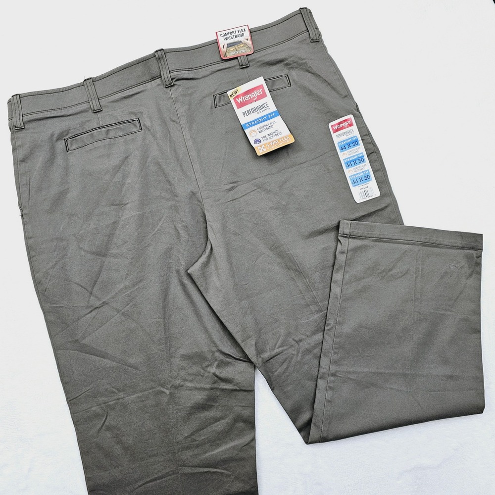 NEW Wrangler Pants Mens 40W 30L Flex Waist Performance 4 Way Stretch Outdoors‎